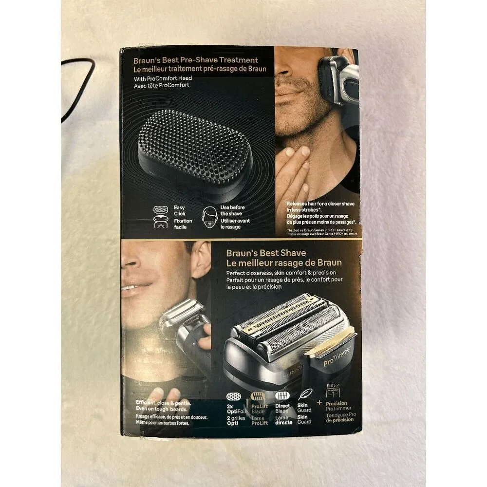 Braun Series 9 PRO+ Electric Shaver w/ Cleaning Base and Charger 6 in 1 Razor
